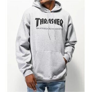 Thrasher Skateboard Magazine Gray Hoodie M Cotton/Poly Blend